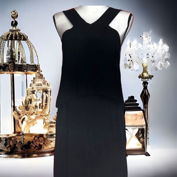 Sandro Paris Black Sleeveless Dress. Size 2 New without Tags. Authentic - Picture 1 of 9